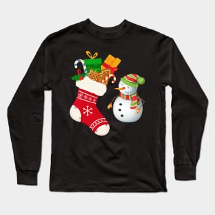 Christmas  Snowmen With Shocks Long Sleeve T-Shirt